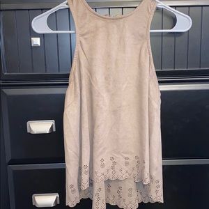 Suede tank top